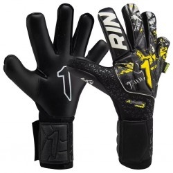 Guantes de portero Rinat Asimetrik NG Pro Negro Amarillo Plata