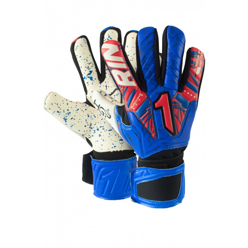 Guantes de portero Rinat Egotiko Vengador Turf Azul Rojo